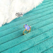 Colour Crystals Finger Rings - Claw Fitting - Rough Shape