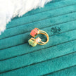 Natural Stone Finger Rings - Claw Fitting - 2 Stones and 2 Pearls