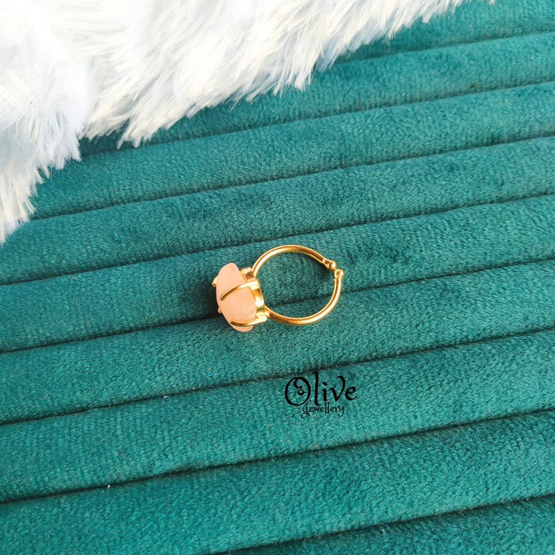 Natural Stone Finger Rings - Claw Fitting - Square Shape - Finished