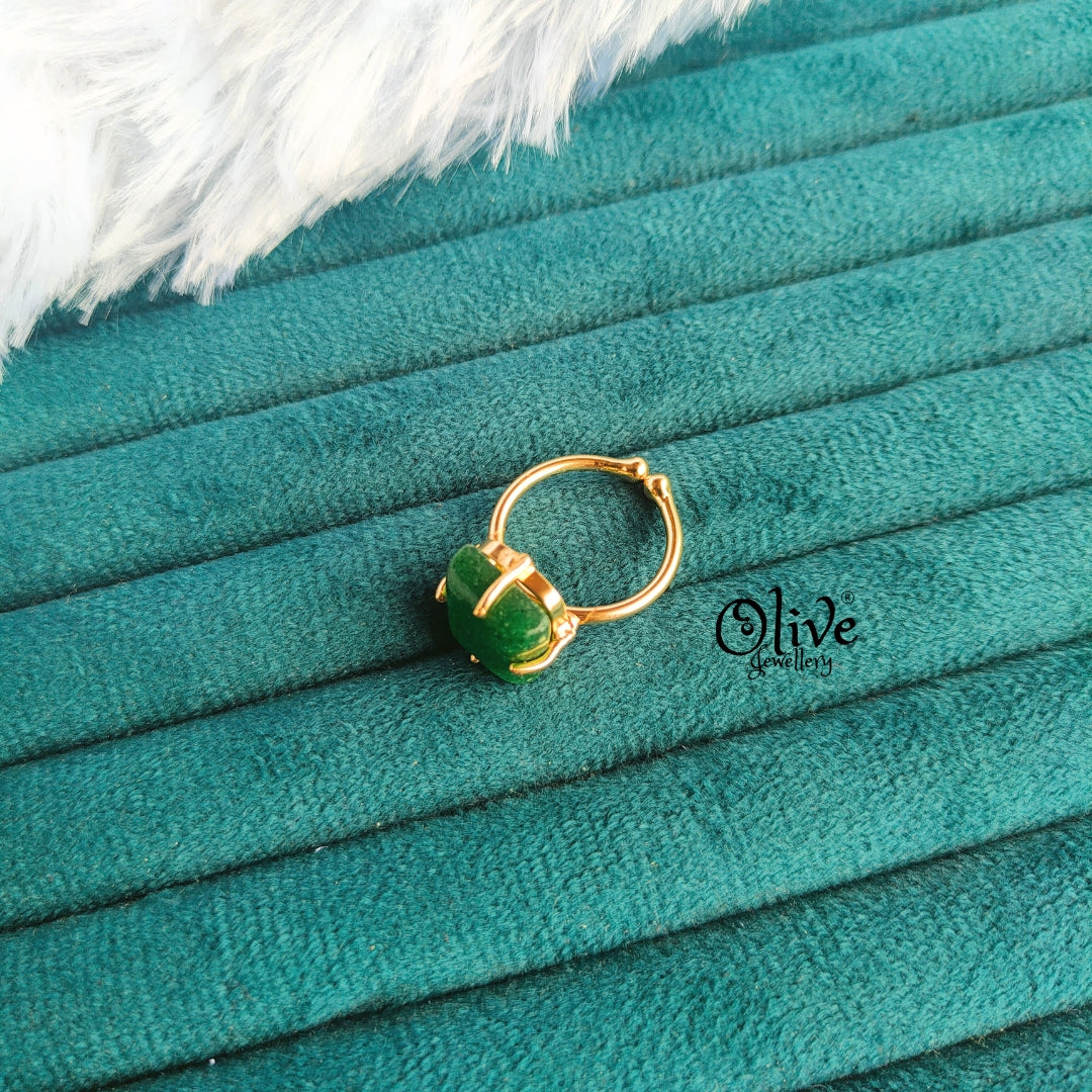 Natural Stone Finger Rings - Claw Fitting - Square Shape - Finished