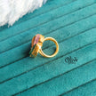 Natural Stone Finger Rings - Collet Fitting - Rough Shape - 4 Stones