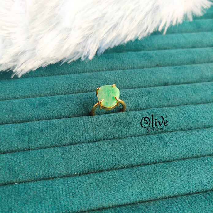 Natural Stone Finger Rings - Claw Fitting - Rough Shape - Single Stone