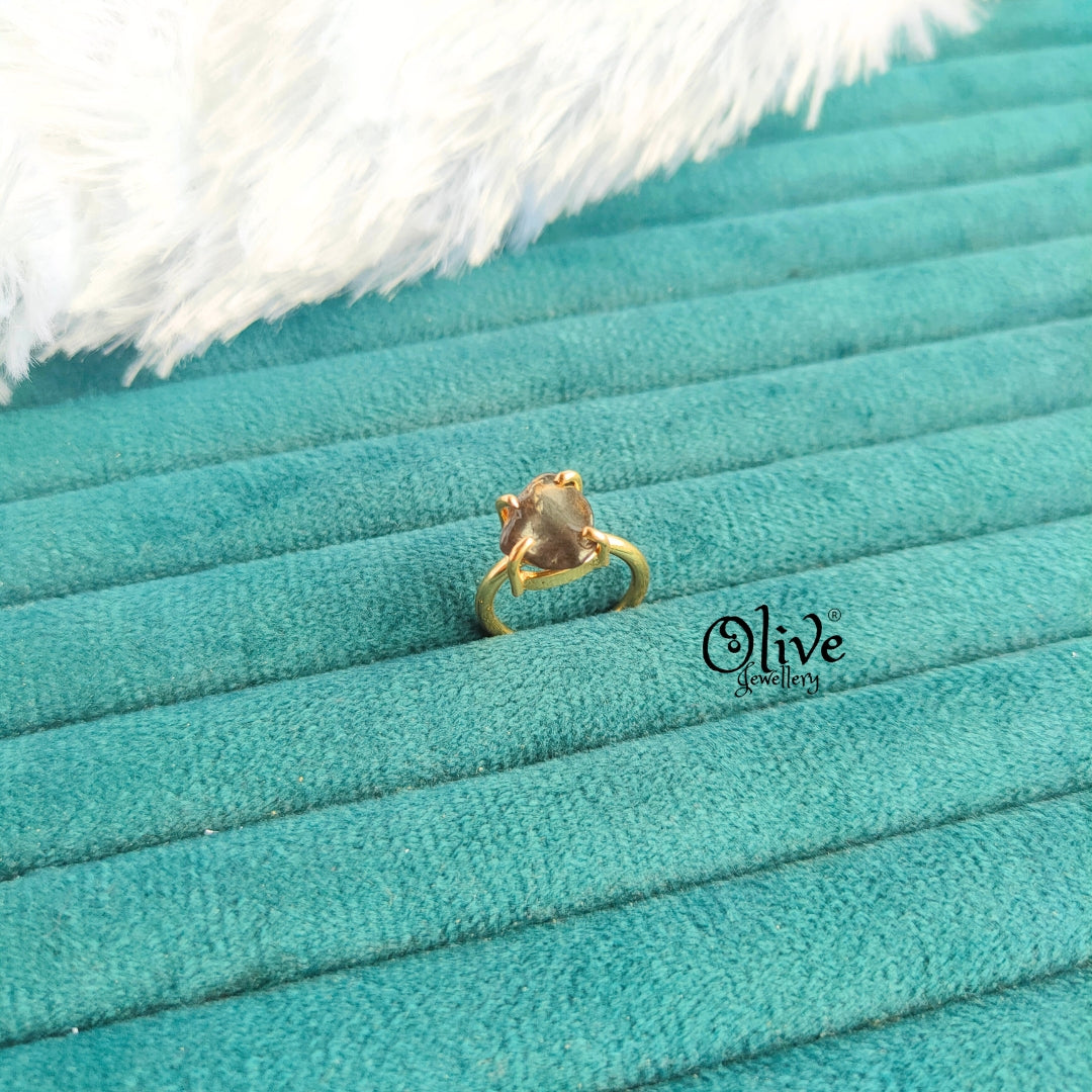 Natural Stone Finger Rings - Claw Fitting - Rough Shape - Single Stone