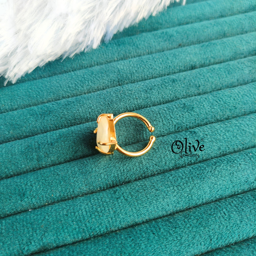 Natural Stone Finger Rings - Claw Fitting - Rough Shape - Single Stone