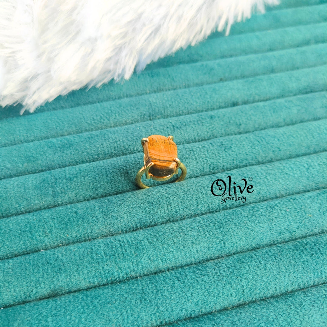 Natural Stone Finger Rings - Claw Fitting - Rough Shape - Single Stone