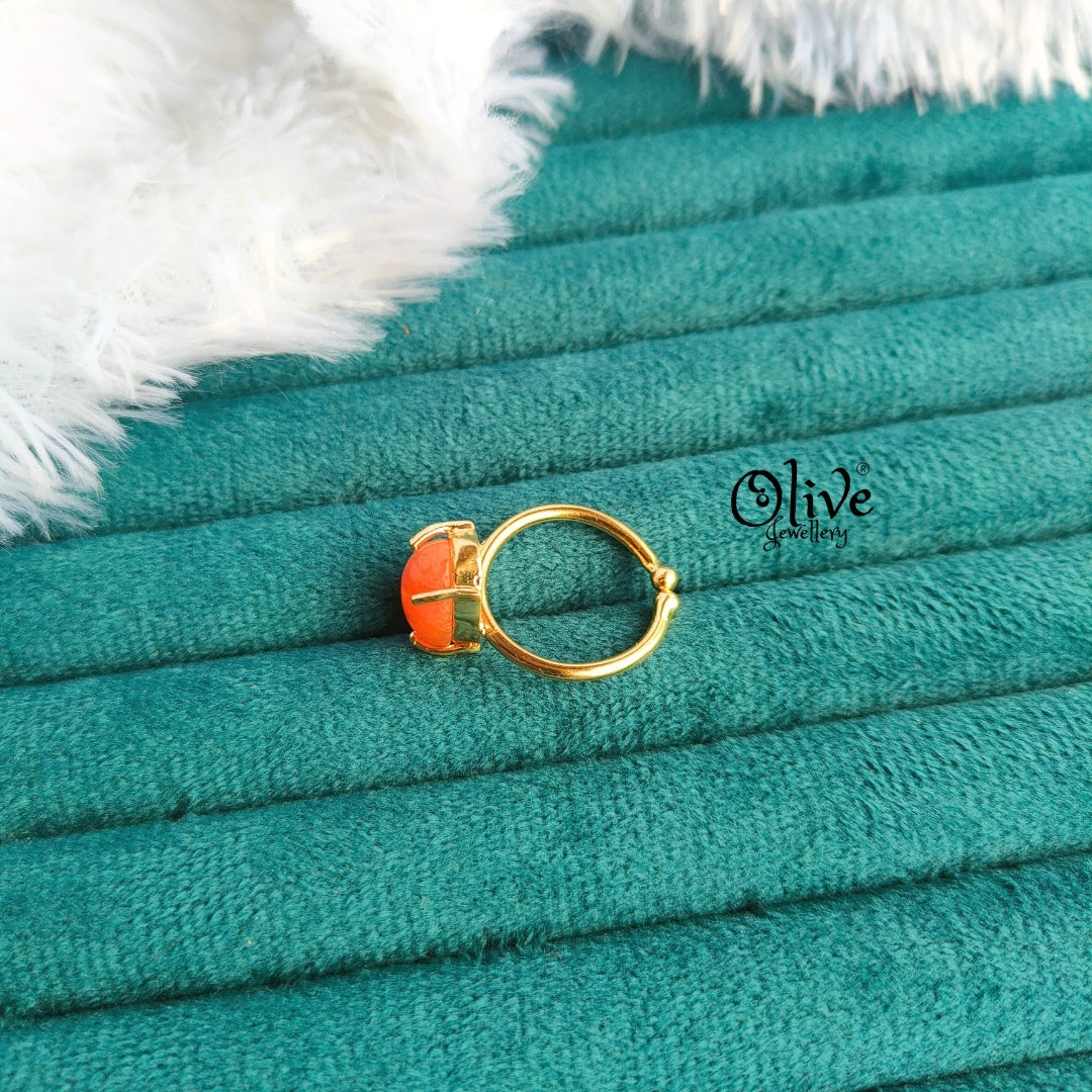 Natural Stone Finger Rings - Claw Fitting - Oval Shape - Full Finished