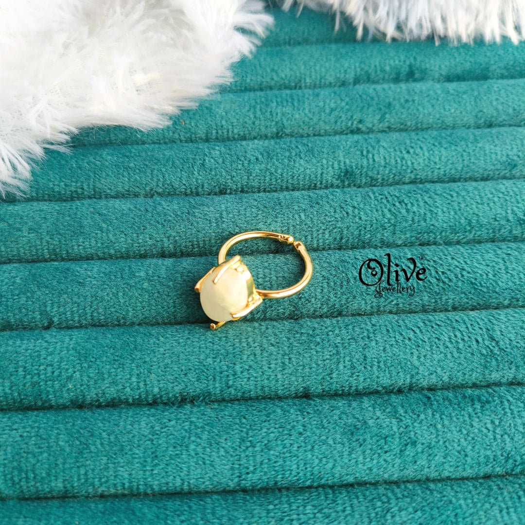 Natural Stone Finger Rings - Claw Fitting - Oval Shape - Full Finished