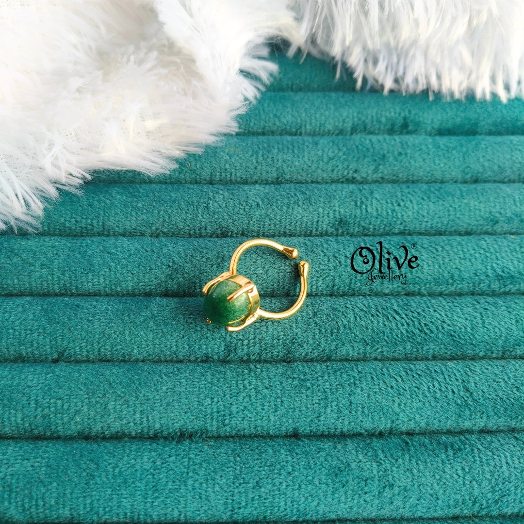 Natural Stone Finger Rings - Claw Fitting - Oval Shape - Full Finished