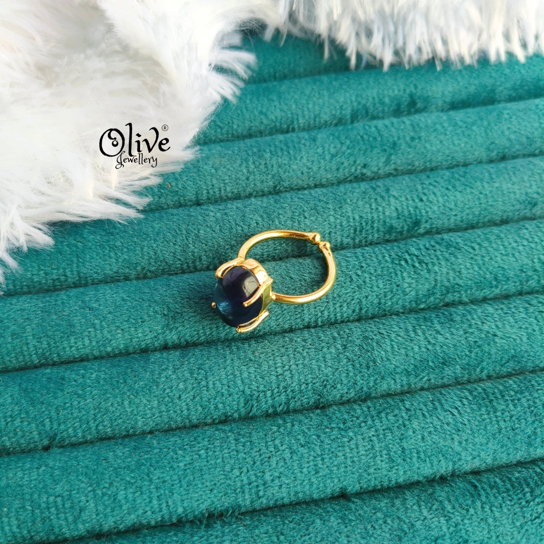 Natural Stone Finger Rings - Claw Fitting - Oval Shape - Full Finished