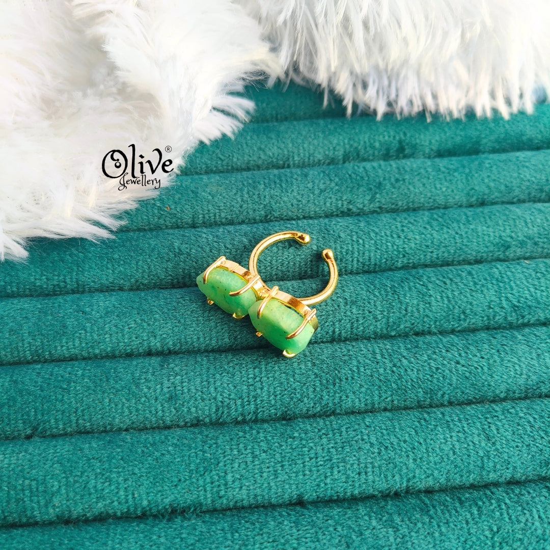 Natural Stone Finger Rings - Claw Fitting - Double Stone