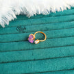 Natural Stone Finger Rings - Claw Fitting - Single Stone with Pearl