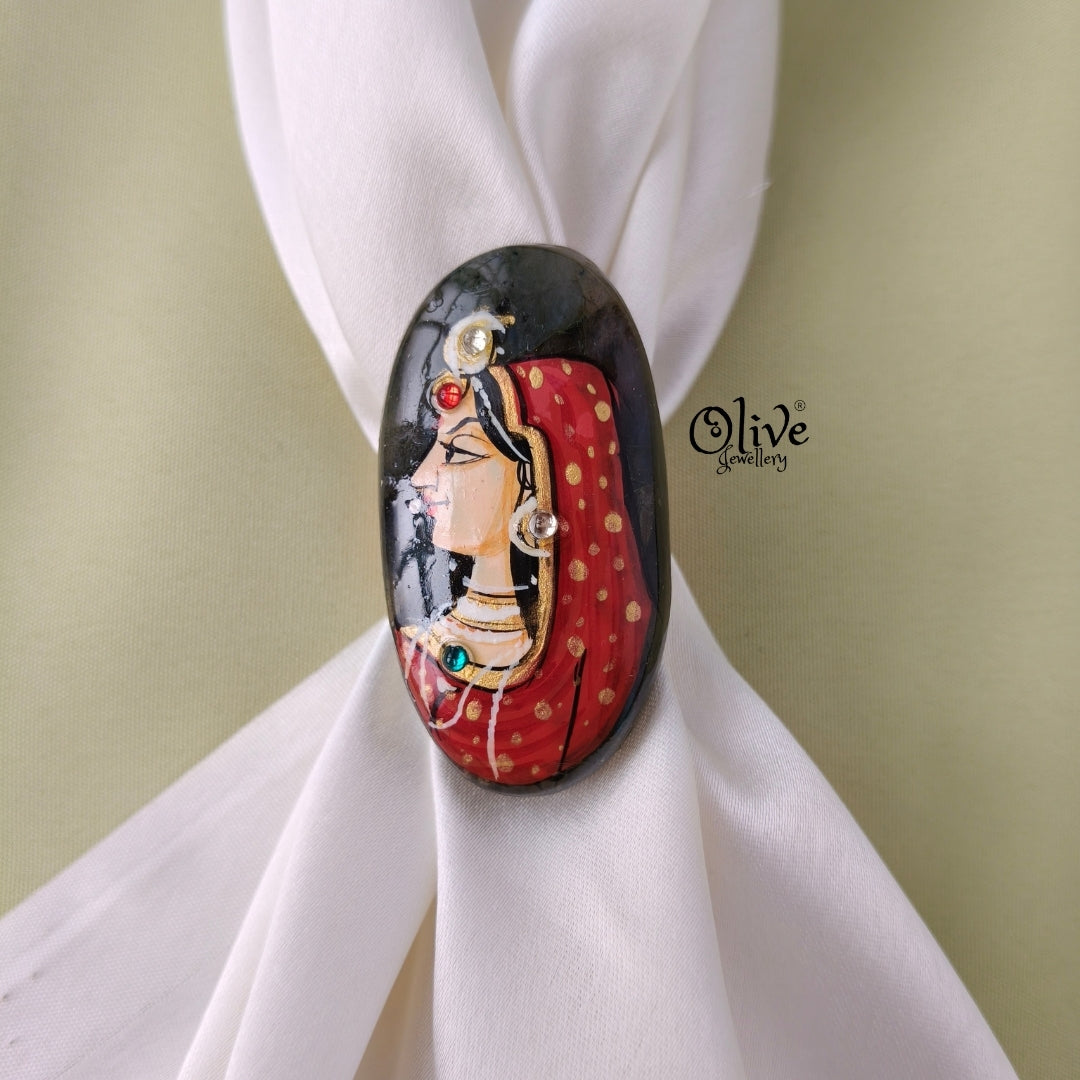 Natural Stone Tanjor Finger Rings -123