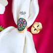 Natural Stone Tanjore Finger Ring -167