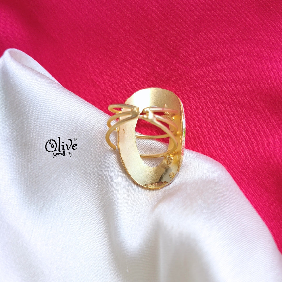 Natural Stone Tanjore Finger Rings -181
