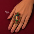 Natural Stone Tanjore Finger Ring -187