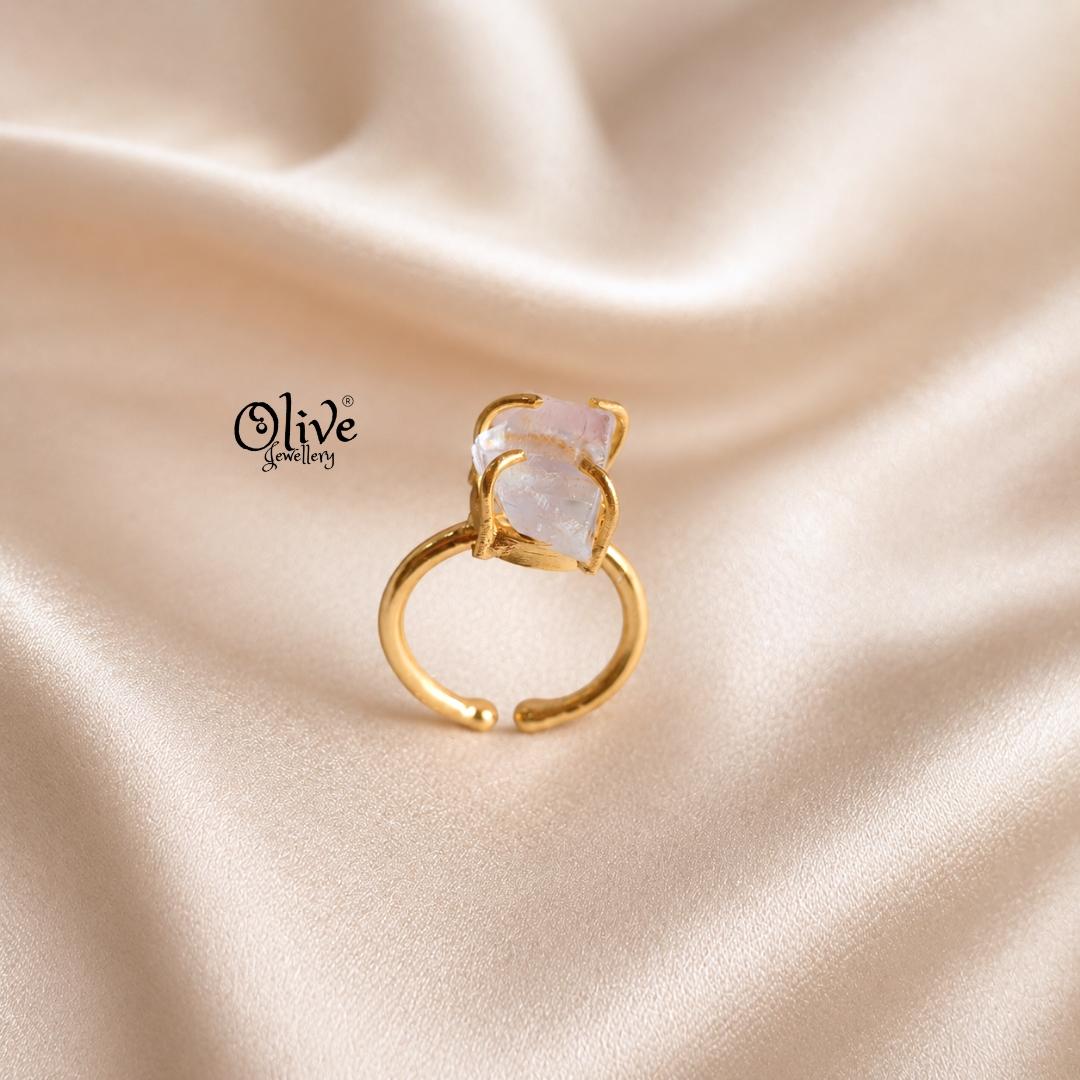Natural Stone Finger Rings - Claw Fitting - Rough Shape - Single Stone