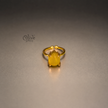 Natural Stone Finger Rings - Claw Fitting -  drop Shape - Full Finished-209