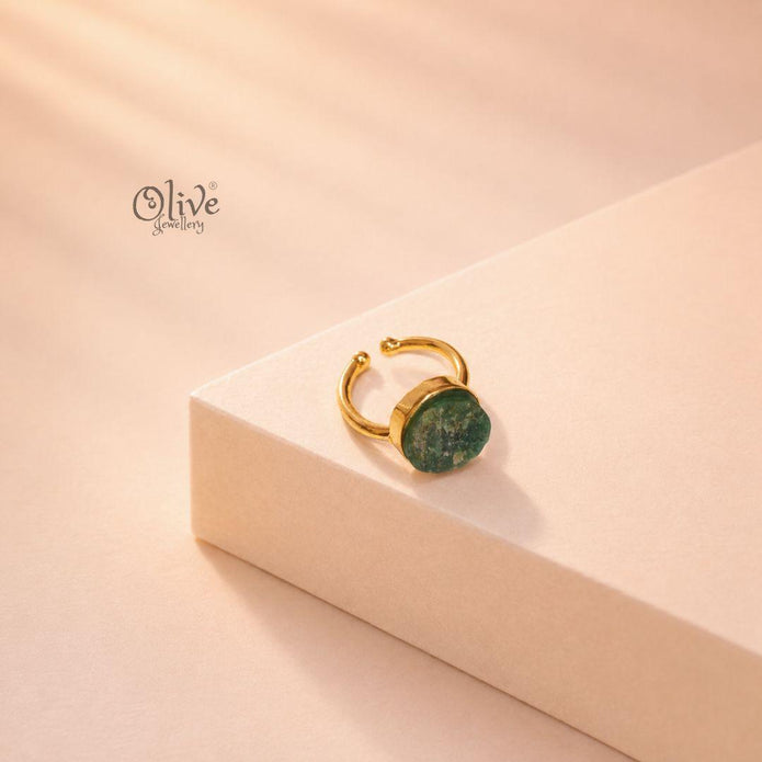 Natural Stone Finger Rings - Collet Fitting - 220