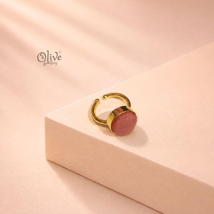 Natural Stone Finger Rings - Collet Fitting - 220