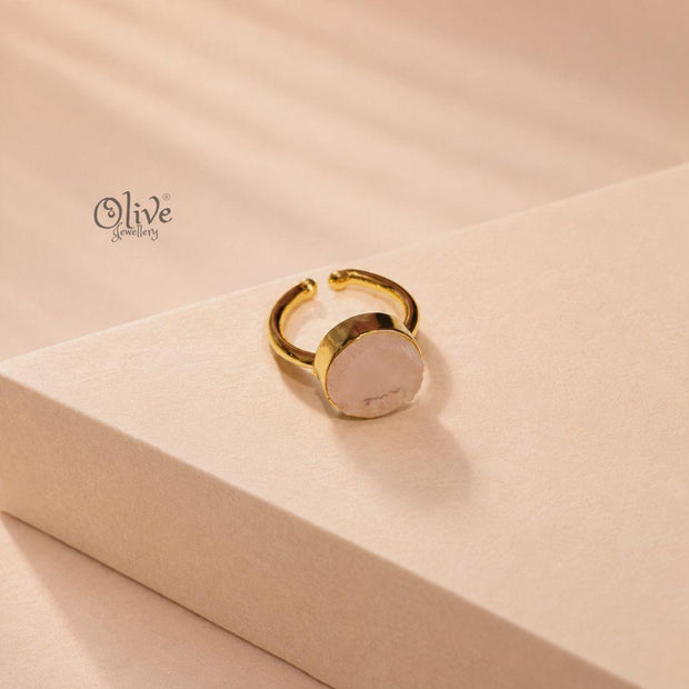 Natural Stone Finger Rings - Collet Fitting - 220