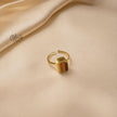 Natural Stone Finger Rings - Collet Fitting - Rough Shape 226