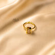 Natural Stone Finger Rings - Collet Fitting - Rough Shape 226