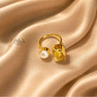 Natural Stone Finger Rings - Collet Fitting - Rough Shape 236