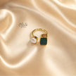 Natural Stone Finger Rings - Collet Fitting - Rough Shape 236