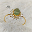 Natural Stones Kada - Collet Fitting - Rough Shape and Pearls
