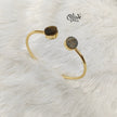 Natural Stones Kada - Collet Fitting - Round - Small Shape