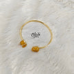 Natural Stones Kada - Claw Fitting - Drop Shape -