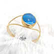 Natural Stones Kada - Collet Fitting - Big Oval Shape - Single Stone
