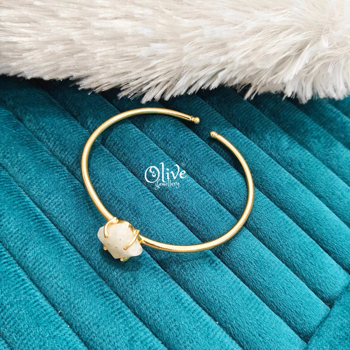 Natural Stone Kada - Claw Fitting - Full Finished - Square Shape