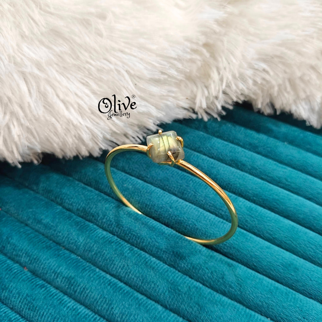 Natural Stone Kada - Claw Fitting - Full Finished - Square Shape