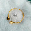 Natural Stone Kada - Claw Fitting - Rough Shape - Single Pearl