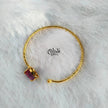 Natural Stone Kada - Claw Fitting - Colored Crystal