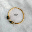 Natural Stones Kada - Claw Fitting - Rough Shape - Double Stone