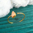Natural Stone Kada - Collet Fitting - Single Stone - Rough Shape