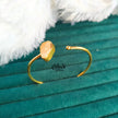 Natural Stone Kada - Collet Fitting - Single Stone - Rough Shape