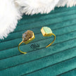 Natural Stone Kada - Collect Fitting - Double Stone - Rough Shape