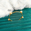 Fresh Water Pearl Kada - 4 Pearls - Collet Fitting
