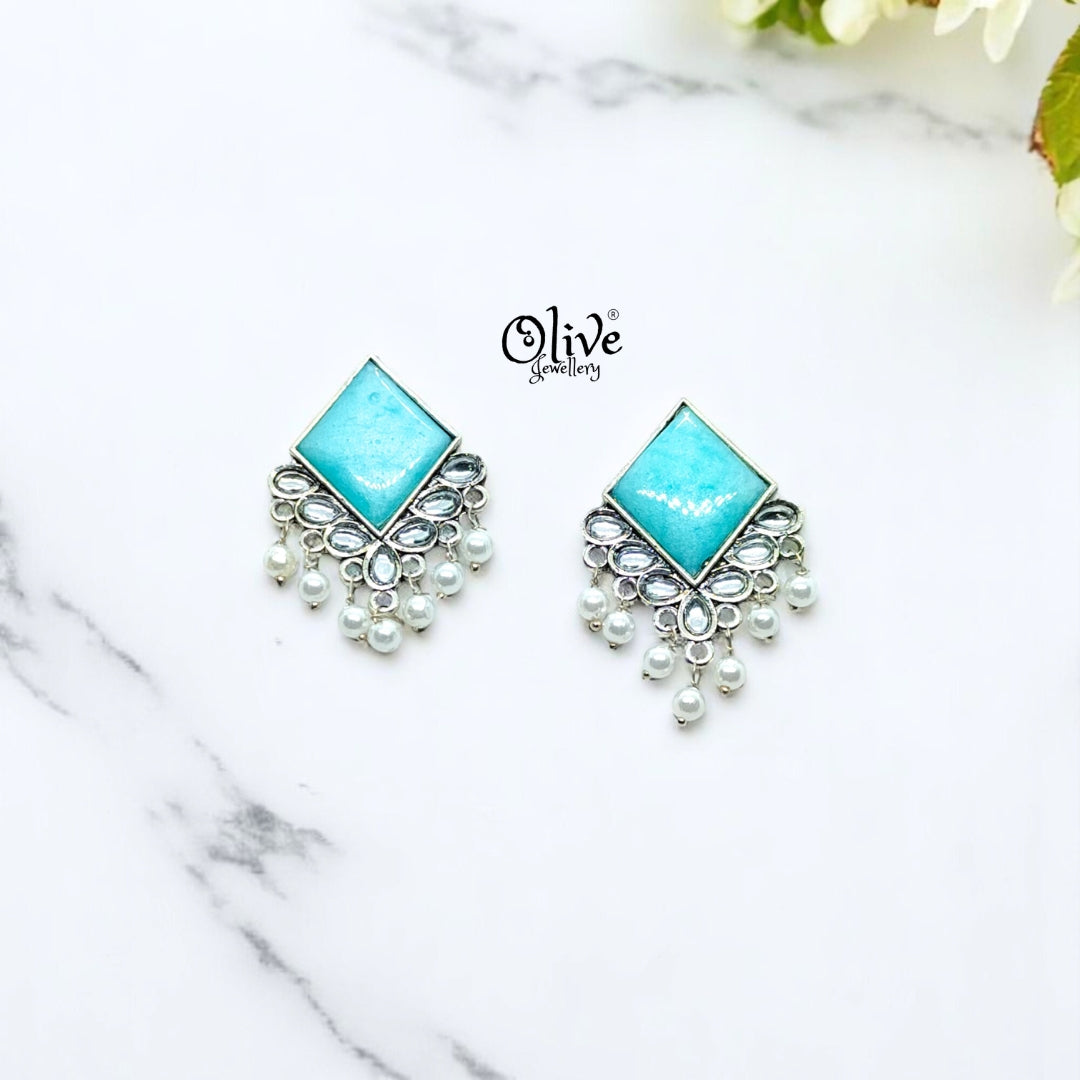 Oxidized Earrings - 57