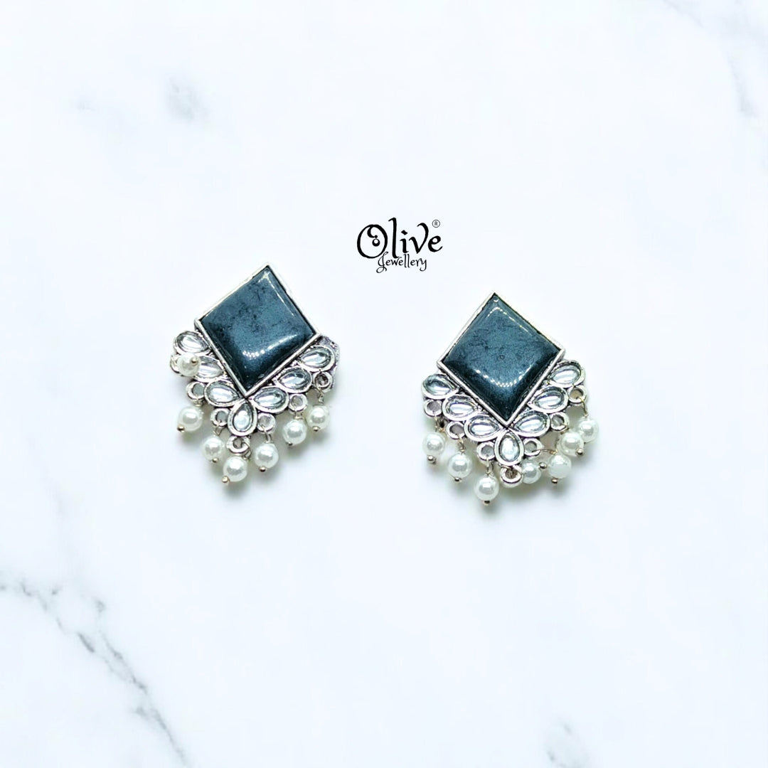 Oxidized Earrings - 57