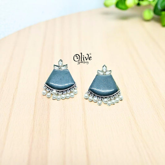 Oxidized Earrings - 68
