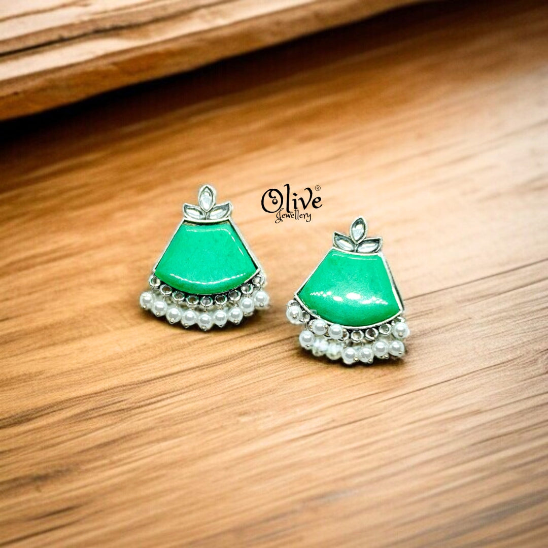 Oxidized Earrings - 68