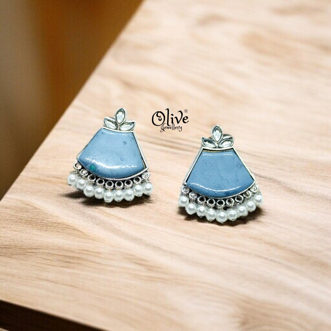 Oxidized Earrings - 68