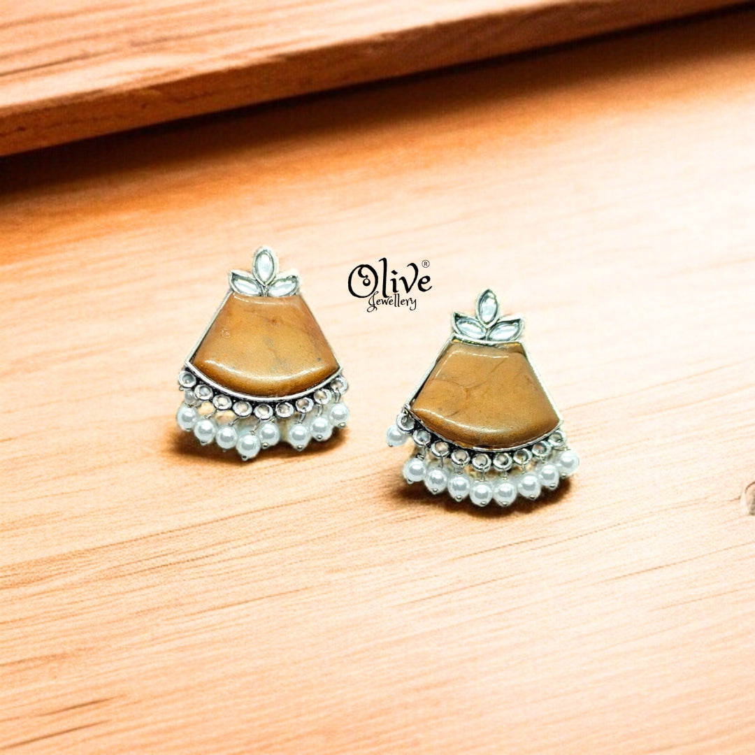 Oxidized Earrings - 68