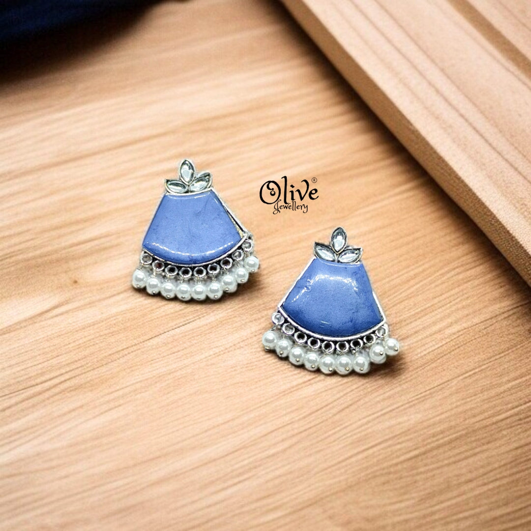 Oxidized Earrings - 68