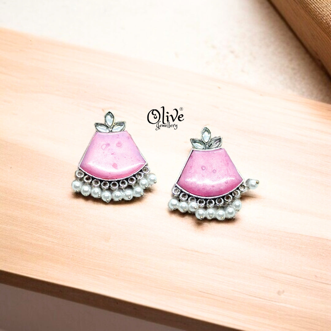Oxidized Earrings - 68