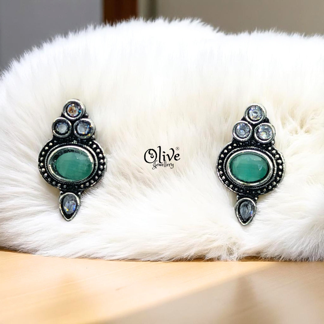 Oxidized Earrings - 104